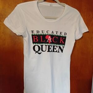 White Educated Black Queen Tee